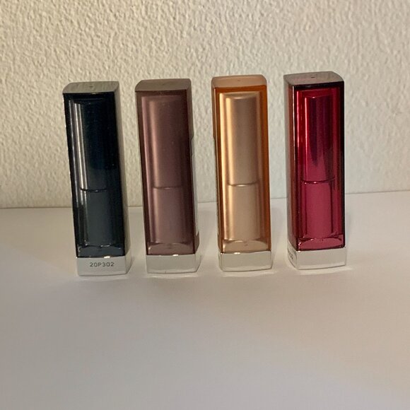 Maybelline Color Sensational Lipstick SET 4 New Flawed Violet Sugar Beige Green - Picture 1 of 13